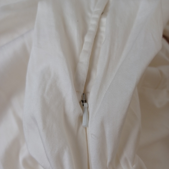 Ramy Brook Ruched Minidress Size 14 Preppy Tie Waist Long Sleeve Cotton Blend - Picture 9 of 16